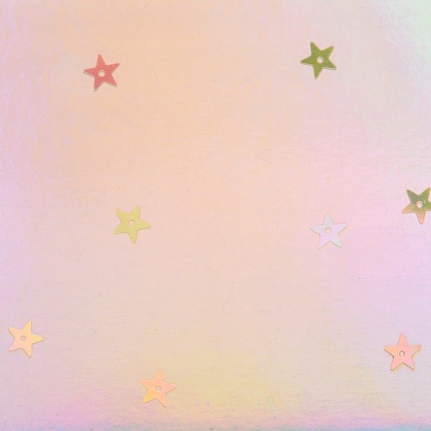 Estrella brillo pastel holográfico