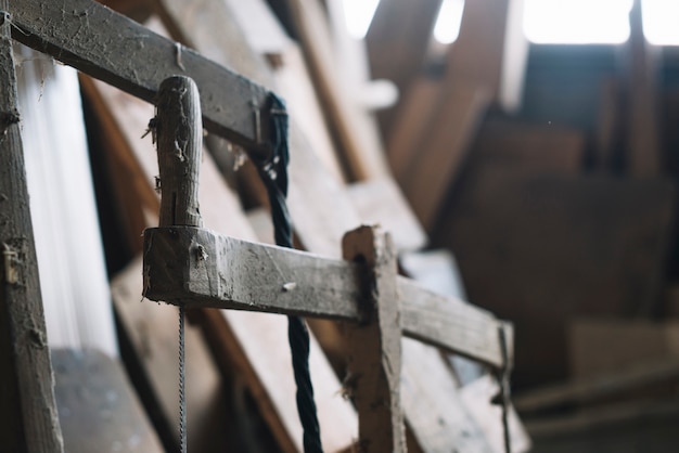 Estructura de carpintería de madera