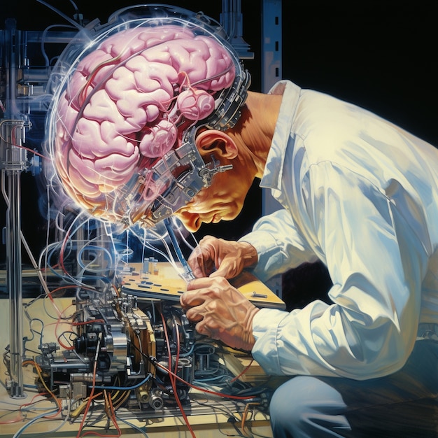 Foto gratuita estructura detallada del cerebro humano