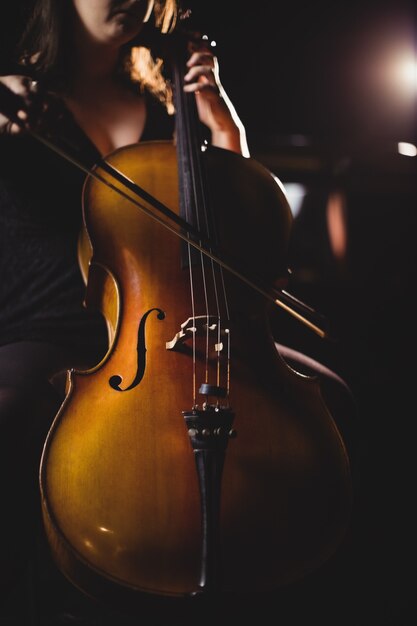 Estudiante tocando el violín