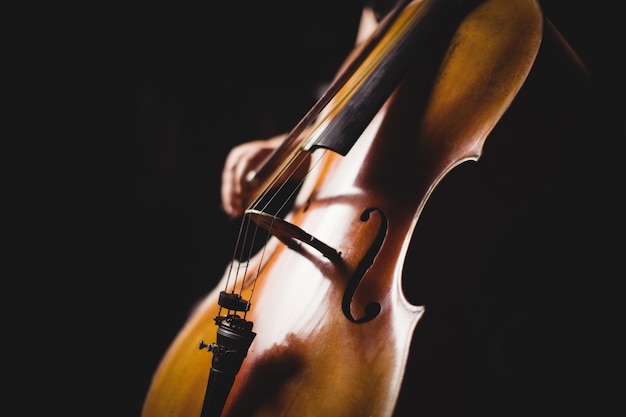 Estudiante tocando el violín