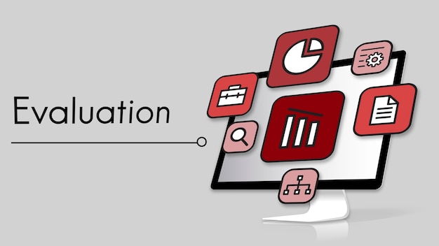 Foto gratuita evaluación estrategia evaluación priorizar iconos