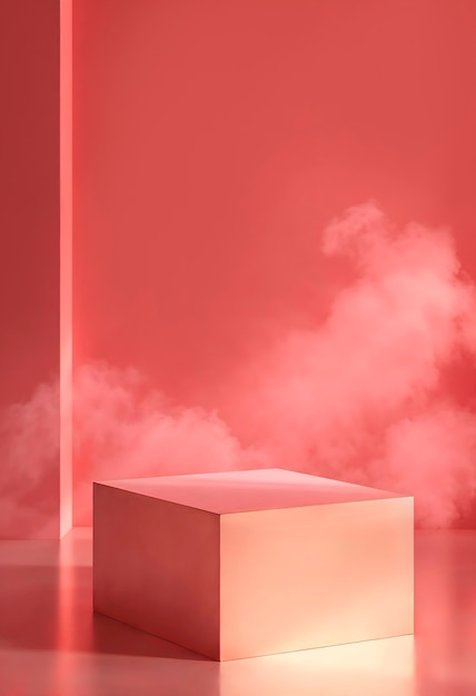 Exhibición de cubos rosados