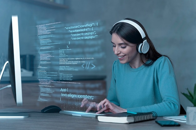 Experiencia en programación con una persona que trabaja con códigos en la computadora