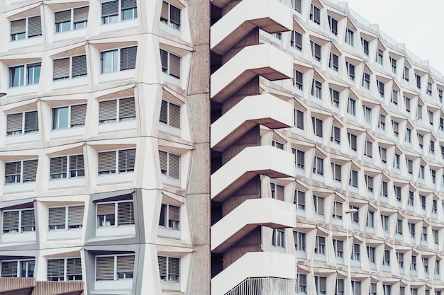 Foto gratuita fachada de un edificio residencial.