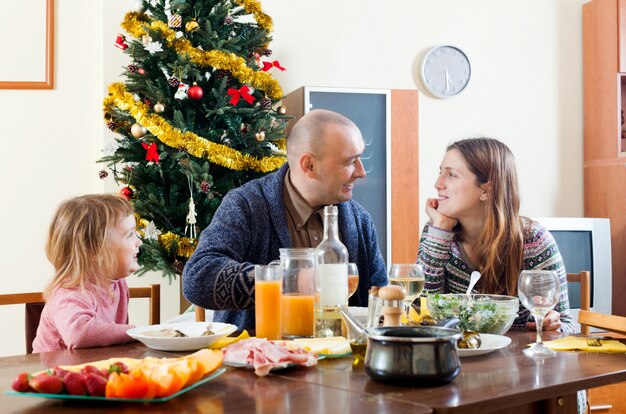 Familia en Navidad