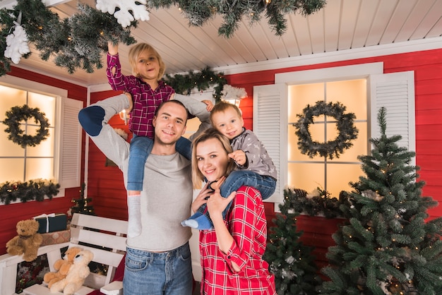 Familia en navidad