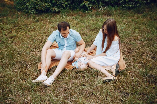 familia en un parque