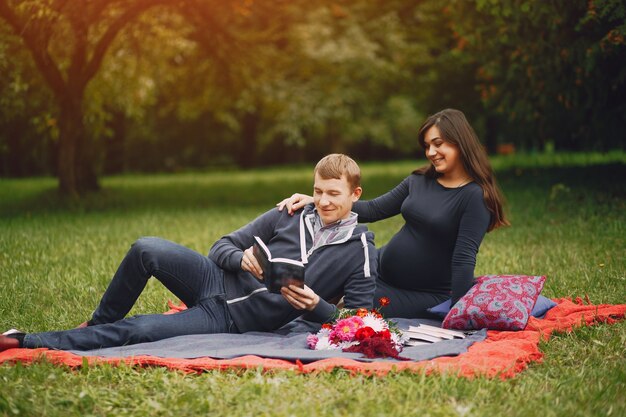 familia en un parque