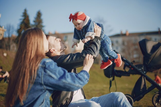 Familia en un paseo