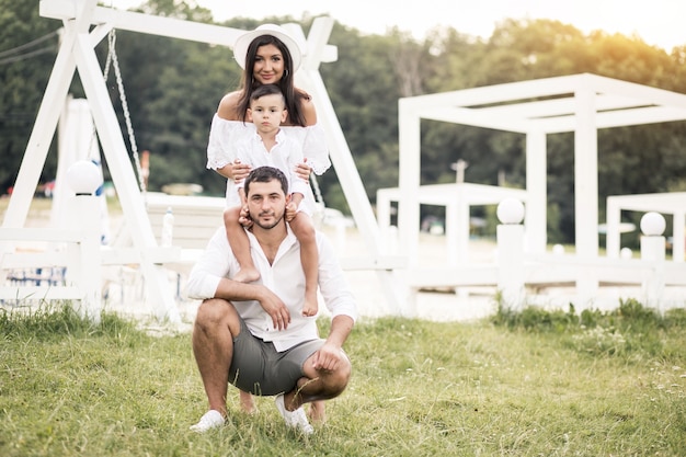 Familia en la playa