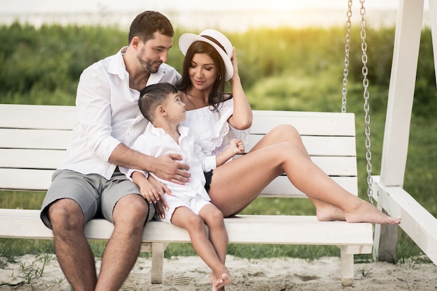 Familia en la playa