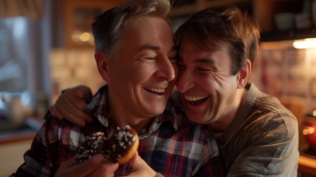 Foto gratuita familia de tiro medio comiendo un delicioso chocolate