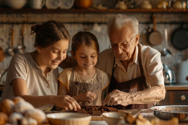 Foto gratuita familia de tiro medio comiendo un delicioso chocolate