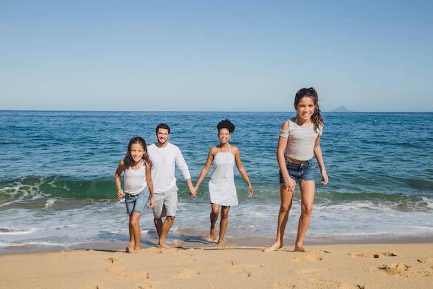 Familia en vacaciones de verano