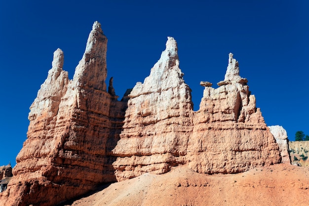 Foto gratuita en el famoso sendero navajo en bryce canyon, utah