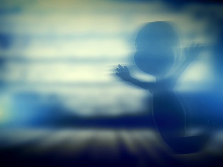 Foto gratuito fantasma con el fondo borroso