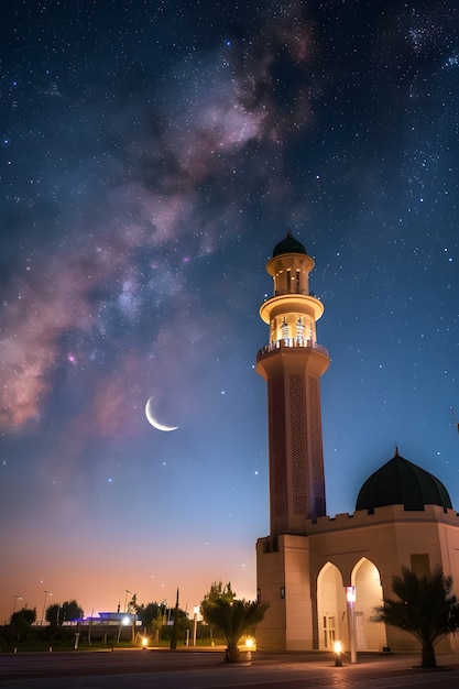 Foto gratuita fantástica arquitectura de la mezquita para la celebración del año nuevo islámico