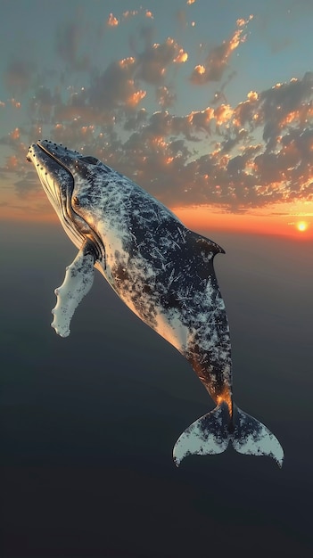 Foto gratuita fantasy whale in the sky