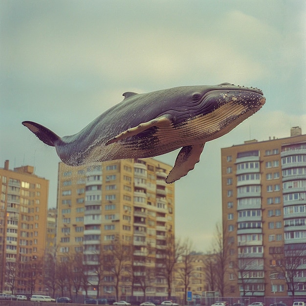 Foto gratuita fantasy whale in the sky