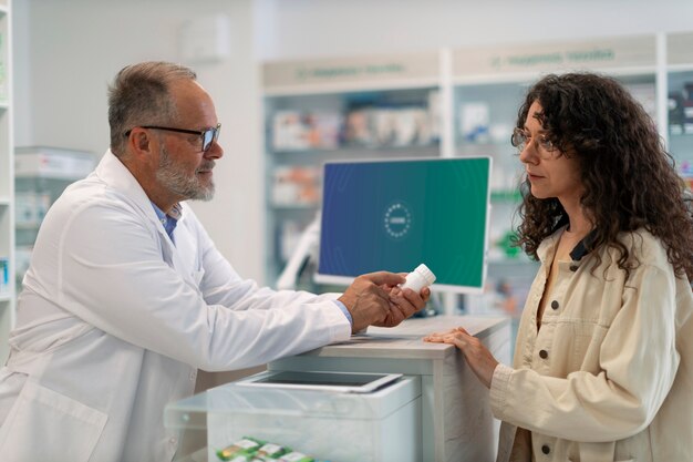 farmacéutico en el trabajo