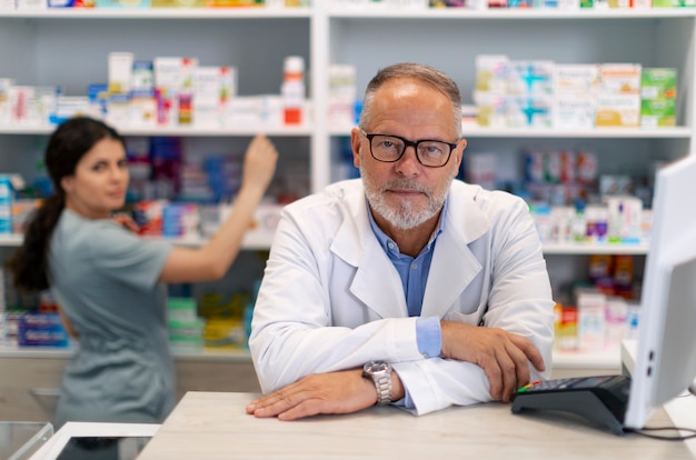 farmacéutico en el trabajo