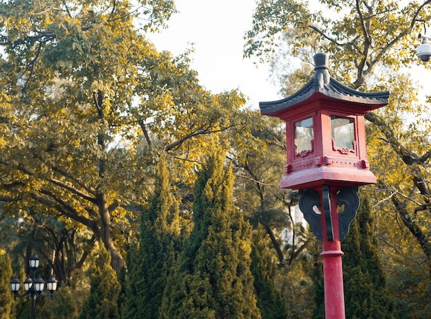 Foto gratuita farola con estilo chino