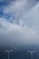 Foto gratuita farolas en un día nublado