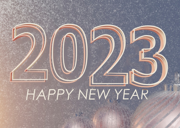 Foto gratuito feliz año nuevo con copos de nieve