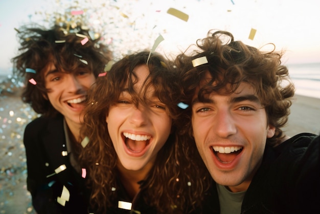 Foto gratuita feliz celebración del año nuevo 2024