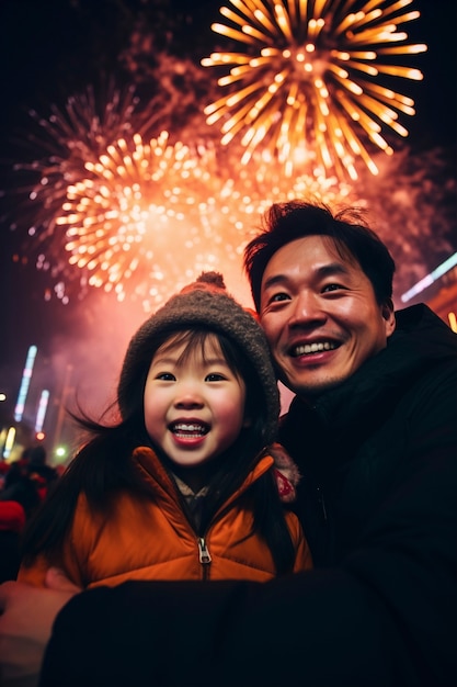 Foto gratuita feliz celebración del año nuevo 2024