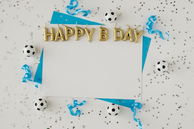 Feliz cumpleaños tema futbol