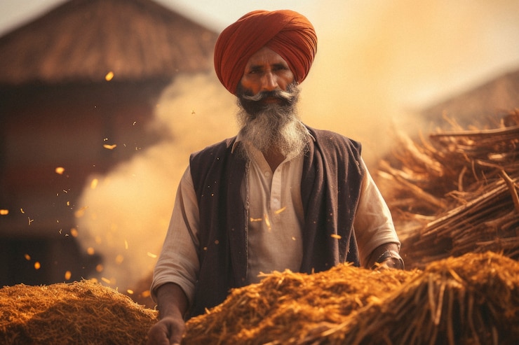 Foto gratuito el festival de lohri fotorrealista con el hombre celebrando