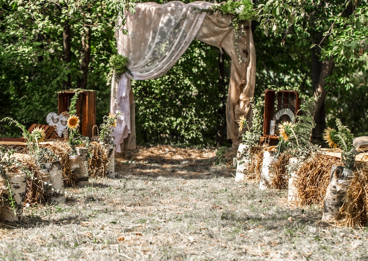 Photo Gratis festive wedding arch