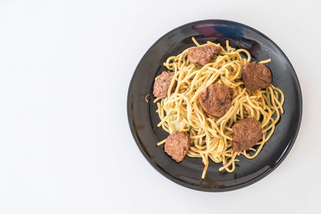 fideos salteados - comida vegetariana