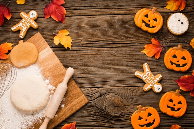 Fiesta de Halloween galletas y masa