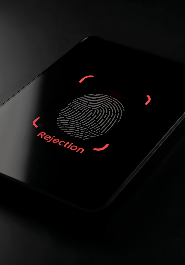 Foto gratuito fingerprint authentication failure
