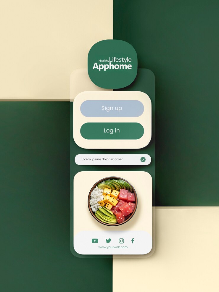 Photo Gratis flat lay nutritional counter app concept