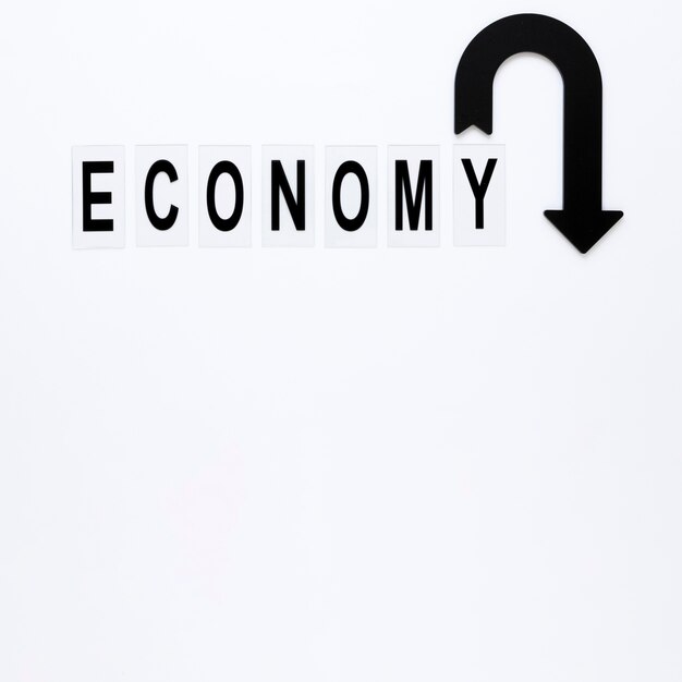 Flecha económica con espacio de copia