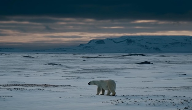 Foto gratuita una foca majestuosa en un témpano de hielo distante generado por ia