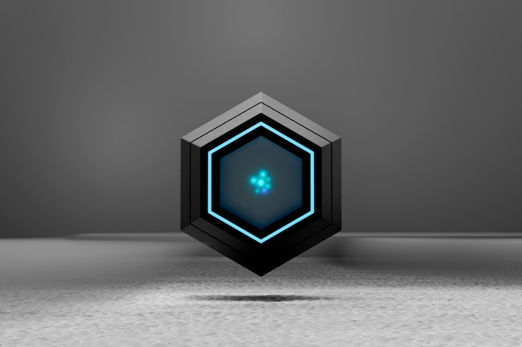 Foto gratuito fondo 3d con formas y textura hexagonales
