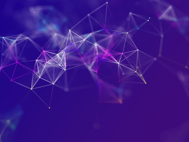 Fondo abstracto 3D con un diseño de políplexo bajo