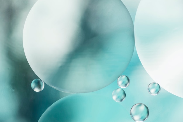 Fondo abstracto azul claro con burbujas