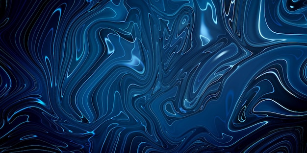 Fondo abstracto azul veteado. Patrón de mármol líquido.