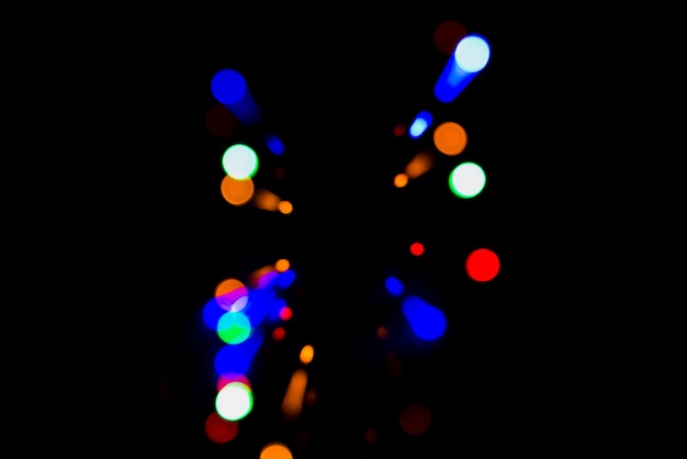 Fondo abstracto bokeh con luces coloridas