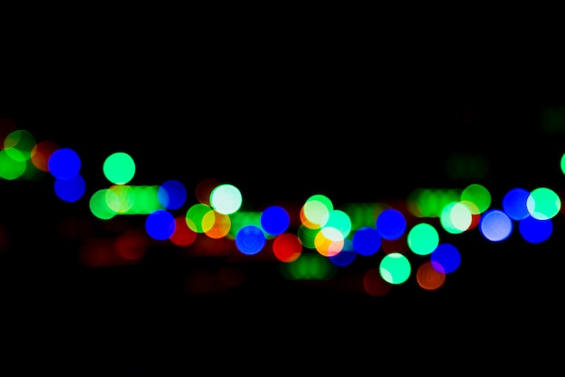 Fondo abstracto bokeh con luces coloridas