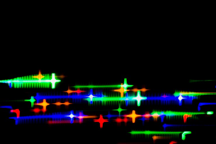 Foto gratuito fondo abstracto bokeh con luces coloridas