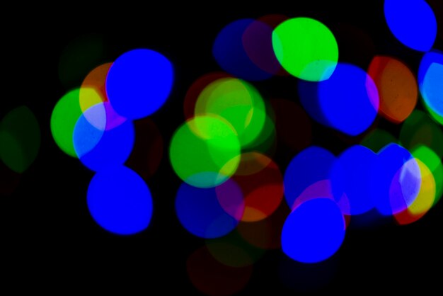 Fondo abstracto bokeh con luces coloridas