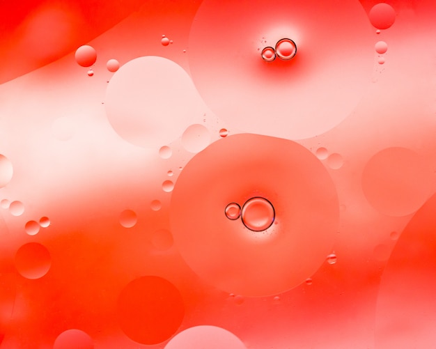 Fondo abstracto de burbujas rojas o gotas