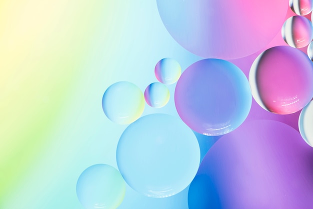 Fondo abstracto colorido suave con burbujas